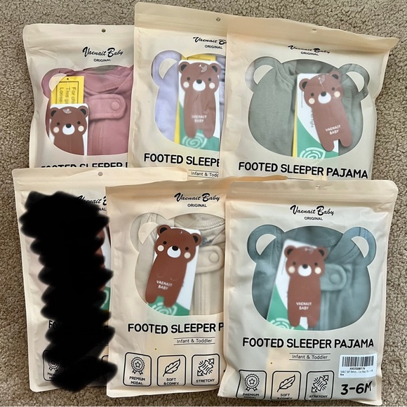 NWT NIB Vaenait Baby footed sleep pajama 3-6 months - Picture 1 of 3